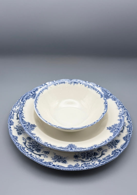 Service Vintage Bleu, 6 pers / 24 pcs