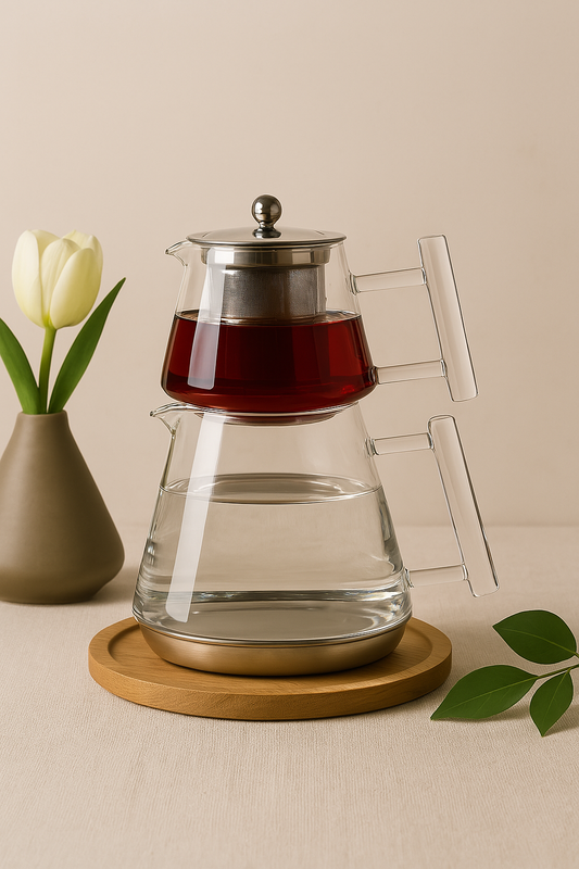 Théière turque en verre