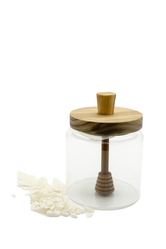 Pot à miel en verre